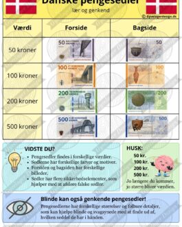 Læringsark - Værdien af danske pengesedler